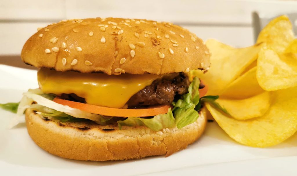 panino con hamburger